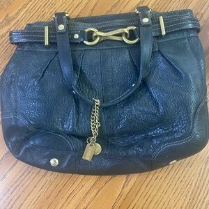 Black Leather Coach Women's Bag